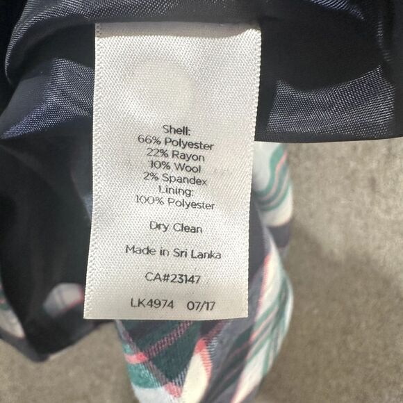 Talbots Skirt Women 12P Plaid Pockets Side Zip Above Knee - Picture 6 of 7